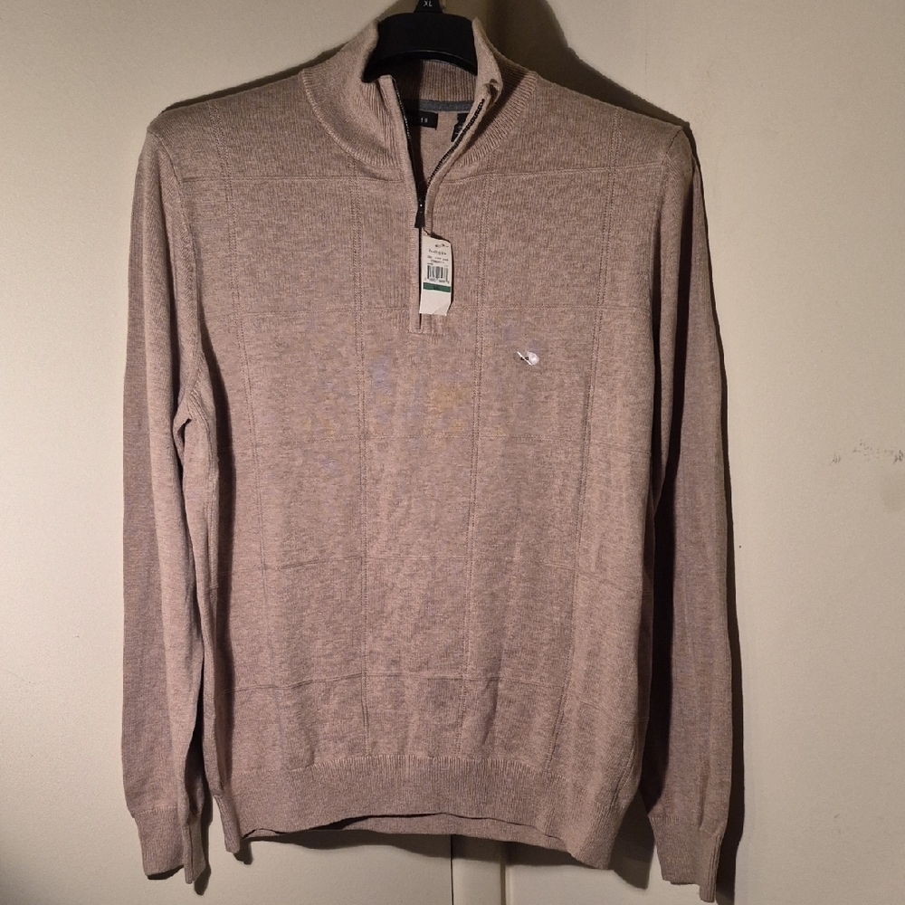 Van Heusen Men's Tan Zip-Up Sweater